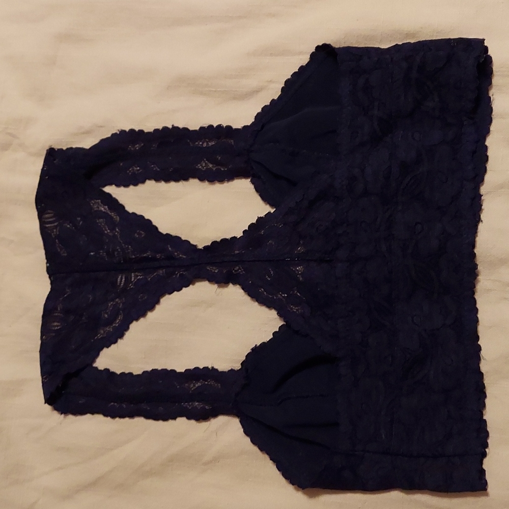 Free People Bralette- M Navy - Picture 2 of 3